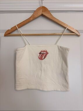 Tailgate x American Eagle Rolling Stones Cropped Tank Top XS